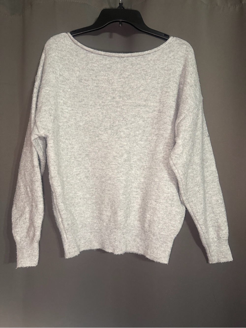 SO Women's Light Gray Scoop Neck Sweater - Picture 1 of 2